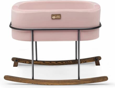 Asir Wieg - Roze Zwart - 90 x 70 x 58 cm - Inclusief matras