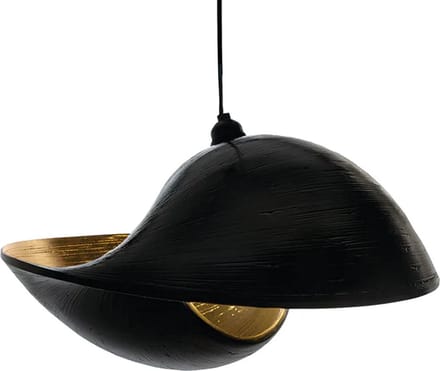 Handmade Design Hanglamp woonkamer slaapkamer Bamboe zwart Schelp 50 cm