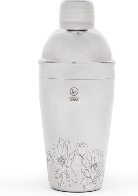 Leopold Vienna - Cocktail shaker 500ml RVS Flowers - shakebeker - met lasergravure