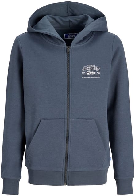 Jack & Jones Kids Logo 2col Sweatshirt Met Rits Blauw 8 Years Jongen