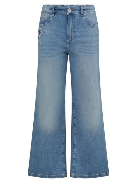 Wide Fit’-7/8-jeans Van Peter Hahn denim