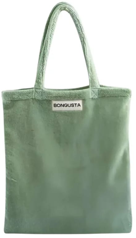 Bongusta Naram totebag - strandtas - kleur groen (silver sage)