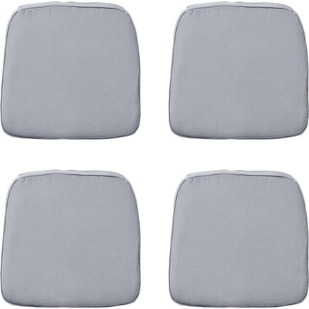 Madison - Zitkussen Wicker Panama light grey - Ca. 48x48 cm - Set van 4