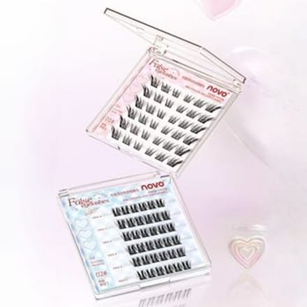 NOVO - Light and Flexible Glue-Free False Eyelashes - 3 Types 03# Goddes (8-13mm x 36 pcs)