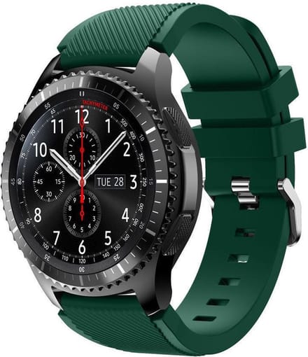 DrPhone Siliconen bandje - Samsung Galaxy Watch 46mm/Galaxy Gear S3 Frontier & Classic - Groen