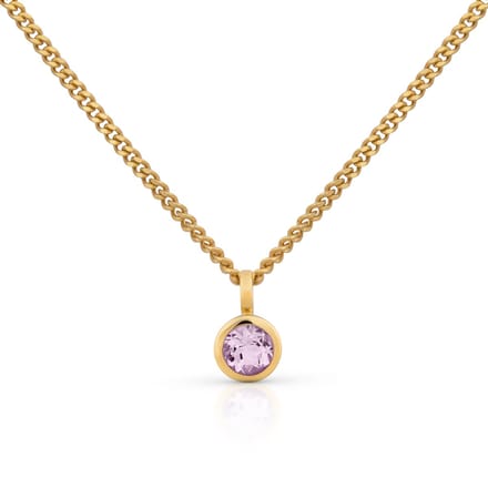 Orolino Halskette Gold 585 mit pinkem Amethyst 5mm