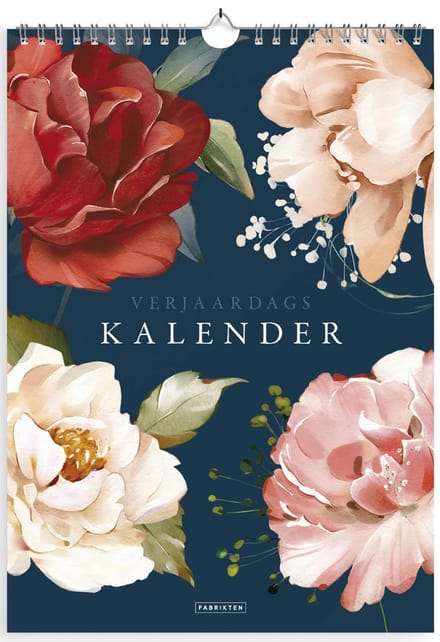 Fabrikten Verjaardagskalender Romance - A4 - Aquarelbloemen