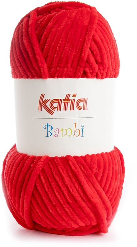 Katia Bambi - 312 rood - Chenille Garen
