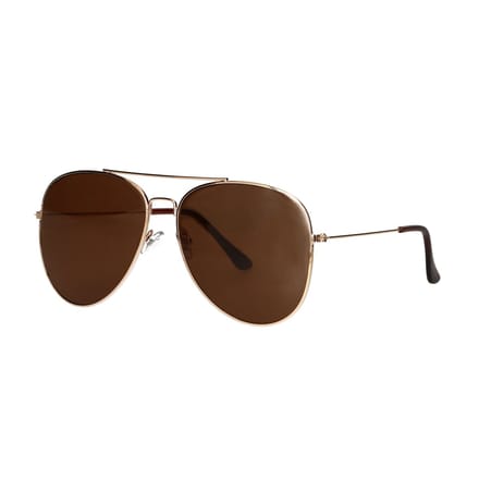 Zonnebril Piloot Goud Bruin Glas