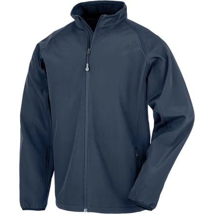 Result Recycled 2-Layer Printable Junior Softshell Jacket RT901J - Navy - M (7-8)