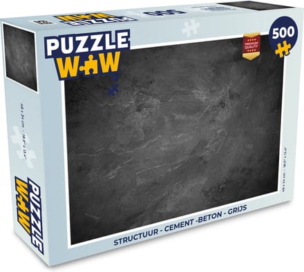 Puzzel Structuur - Cement - Beton print - Grijs - Vintage - Legpuzzel - Puzzel 500 stukjes