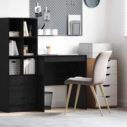 vidaXL - Bureau - Zwart - Eiken - 70 - x - 50 - x - 76 - cm