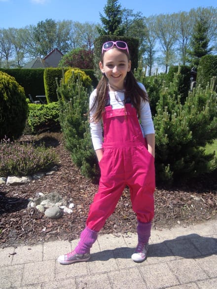 Party Tuinbroek Fuchsia Kinderen Premium - Maat 152