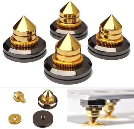 Luidspreker Spikes - Voeten Cone - Geluid Verbeteren - Schokabsorberend Ontwerp - 4 Stuks - Goud