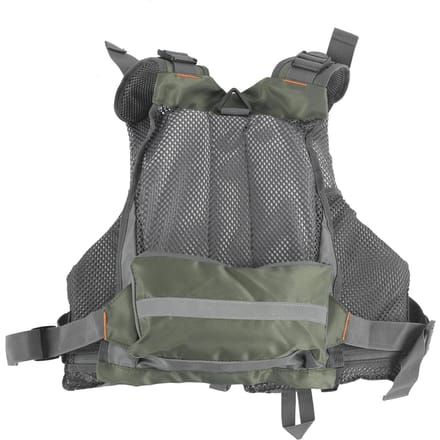 Vliegvissen Vest Multi-Pocket Gilet Verstelbaar Visreddingsvest met Drijfkussen gray