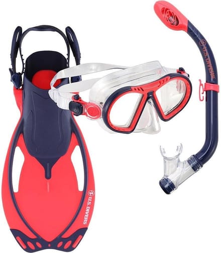 US Divers Toucan Set - Snorkelset - Duikbril - Snorkel - Kinderen - Roze/Paars - 25-31