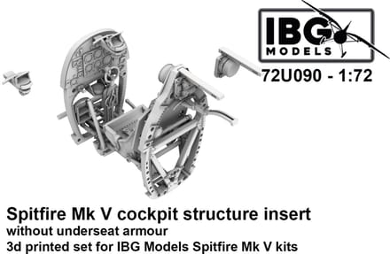 IBG Models Modelbouwpakket - 72U090 Cockpitstructuur Insert zonder Stoelpantser voor Supermarine Spitfire MK. V Resin onderdeel - 1:72 - Modelbouw