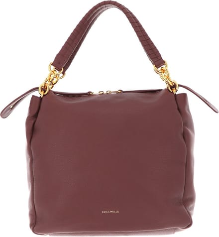 COCCINELLE Leren Handtas Schoudertas Coccinelle Maelody Handbag Carruba Bruine