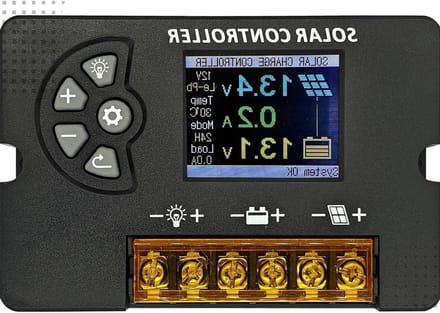 Zonne-controller - Laadregelaar - Energiebeheer - Kleurenscherm - 30A - Zwart
