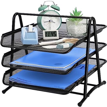 Multifunctionele bureau-organizer met 3-lagen A4 lade en documenthouder