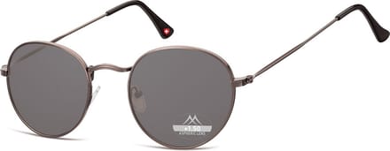 Montana Zonnebril MR54S Rond Gunmetal Sterkte +3:50