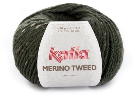 Katia Merino Tweed - 310 donkergroen - Merinogaren