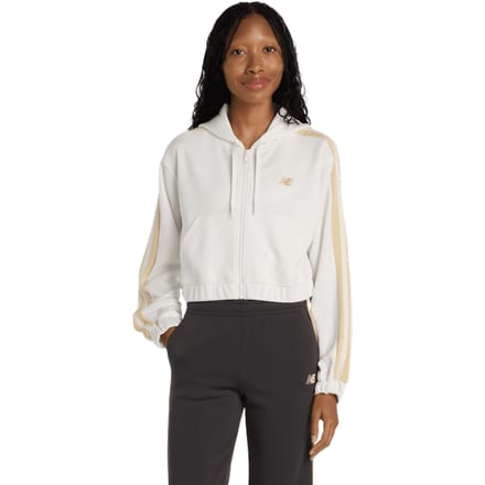 New Balance Interlock Full Zip Trainingspakken Dames - Grijs - Maat M - Leer