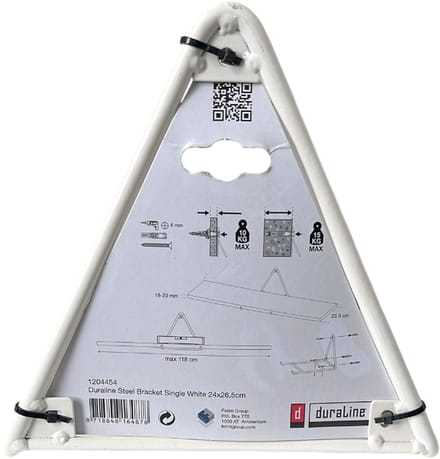 Duraline Plankdrager Single - Staal Wit 5mm - 24x26,5cm