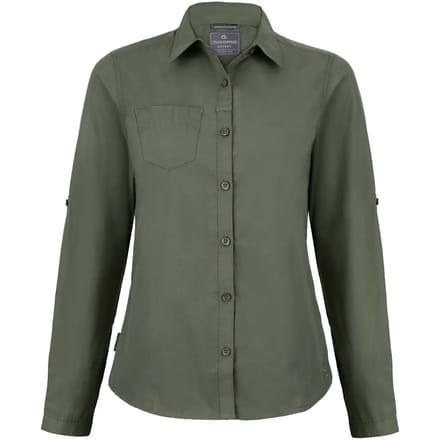 Dames shirt van gerecycled polyester met lange mouwen Craghoppers