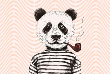 Fotobehang ModernPanda2 DD118200 A.S. Création Atelier 47 | 3D Fotobehang