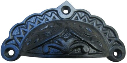 Edwardian Black Antique Cup Pull Handle