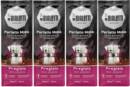 Bialetti Moka Delicato gemalen koffie - 4x 250 gram