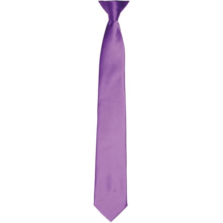 Premier Kleuren Heren Satin Clip Tie (Rijke Violet)