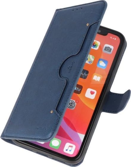 Luxe Portemonnee Hoesje voor iPhone 11 Pro Navy