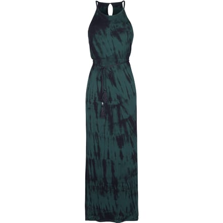 R.E.D. Rock-Engineered Design Groen-zwarte maxi jurk met batik patroon - Dames - 3XL