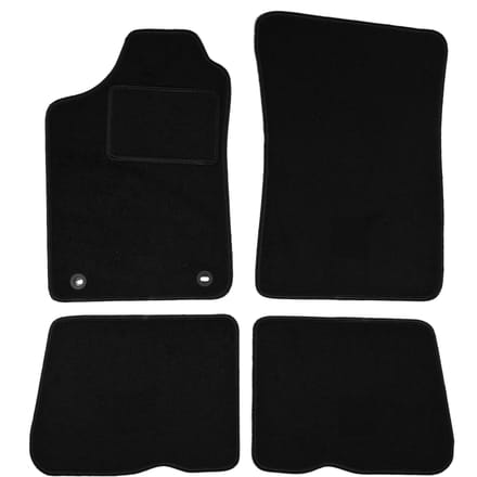 Zwarte veloursmatten voor: Renault 19 cabrio, hatchback, sedan, chamade (1988-1996)