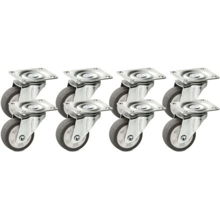 PARKSIDE Zwenkwielen / Meubelwielen / Transportwielen (Set zwenkwielen 8-delig)