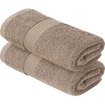 LIVARNO Handdoekenset 2-delig - 100 x 50 cm (Beige)