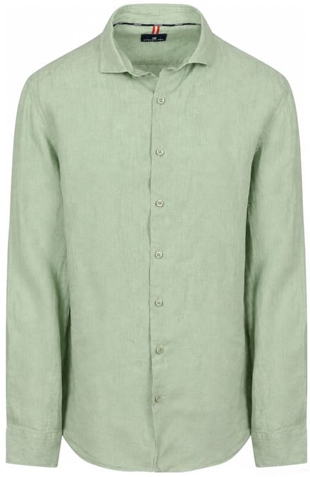 State Of Art Overhemd Linnen Lichtgroen - Maat 3XL - Heren - Overhemden Casual
