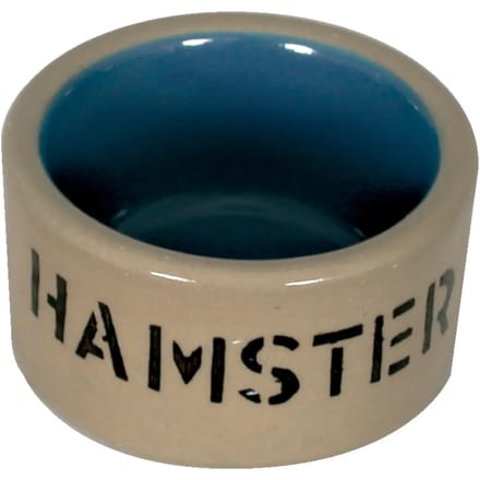 Keramieke hamsterbak hamster blauw/beige