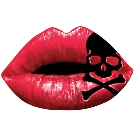 Stickers Lethal Threat Crossbone Lips