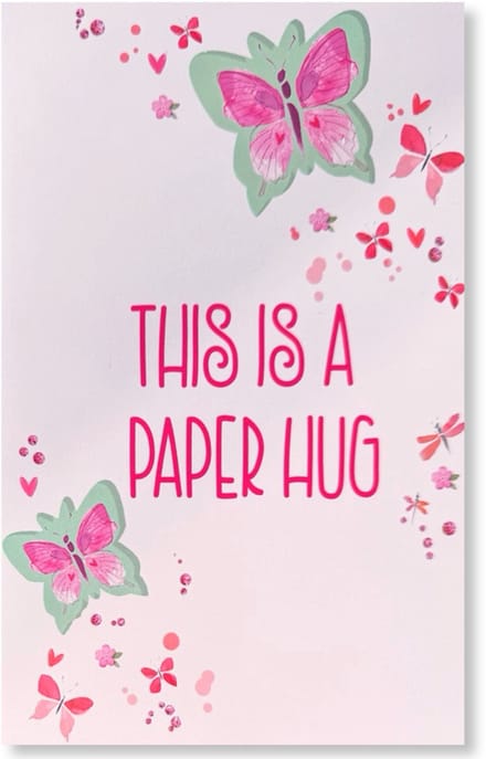 This is a Paper Hug - Zomaar / Vriendschap Wenskaart - 12 x 17 cm - gevouwen kaart Inclusief envelop