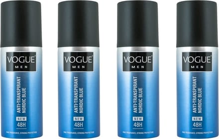 Vogue Deo Spray - Nordic Blue - 4 x 150 ml