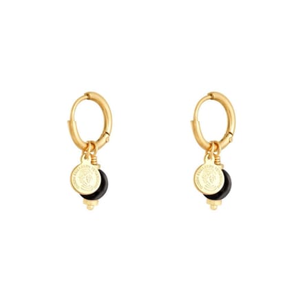 Oorbellen Bella Black - oorbellen hanger - oorbellen
