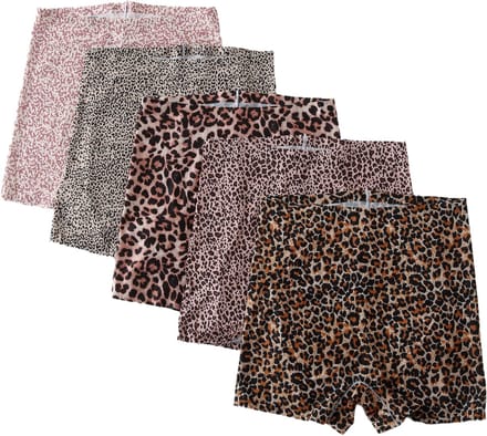 Emilie collection - ondergoed - boxershorts hoge taille - panterprint - Multipack 5 stuks