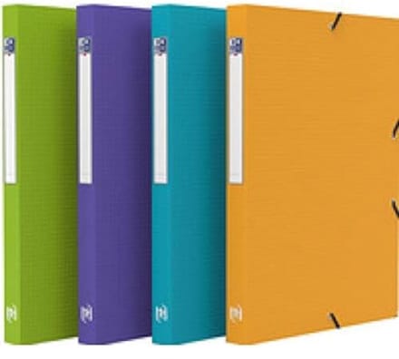 Memphismap A4 240 x 320 mm met 3 elastische kleppen - 12 stuks in verschillende kleuren