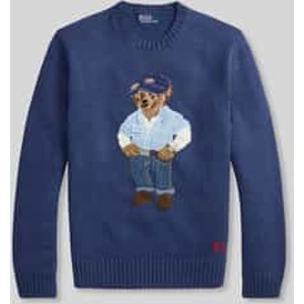 regular fit gebreide pullover met polo bear-stitching