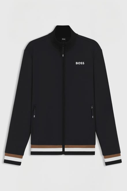 Boss Equestrian Heren Sammy Functional Cardigan Heren S Zwart