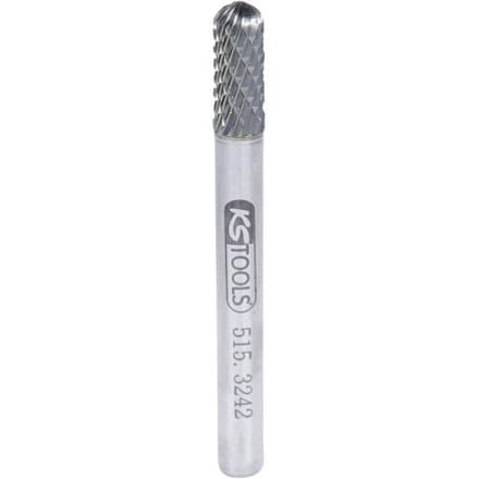 KS Tools 515.3242 Freesstift Hardmetaal Lengte 61 mm Afmeting, Ø 6 mm Werklengte 40 mm Schachtdiameter 6.0 mm