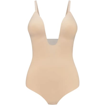 Bye Bra Sculpting Bodysuit Diepe V String | Beige M